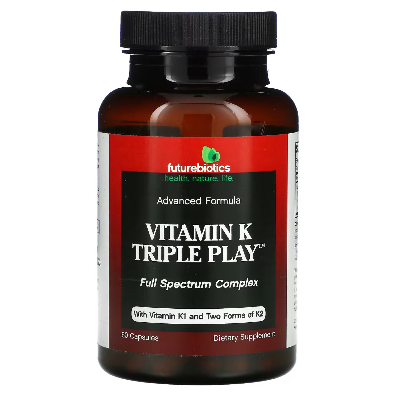 

FutureBiotics, Triple Play, витамин К, 60 капсул