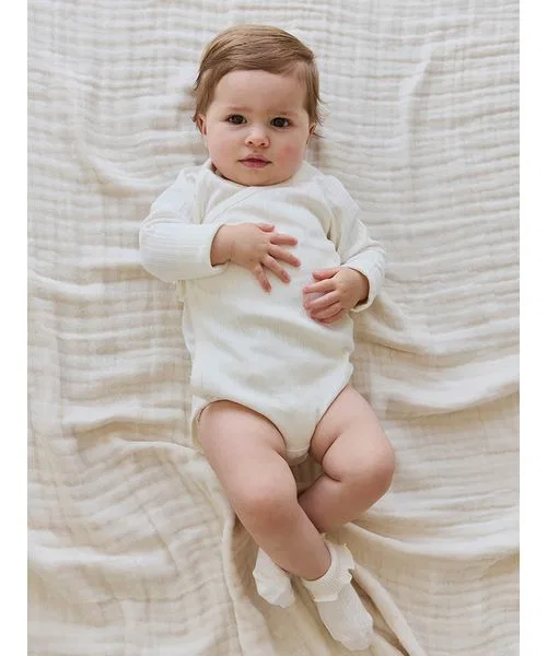 Детский боди-комбинезон с длинным рукавомParchment JAMIE KAY, Off White — фото 2