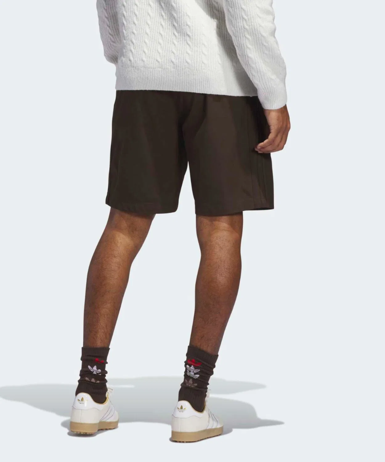 Мужские шорты для гольфа с принтом полосками Twisted Weave Adidas Golf, Dark Brown — фото 2