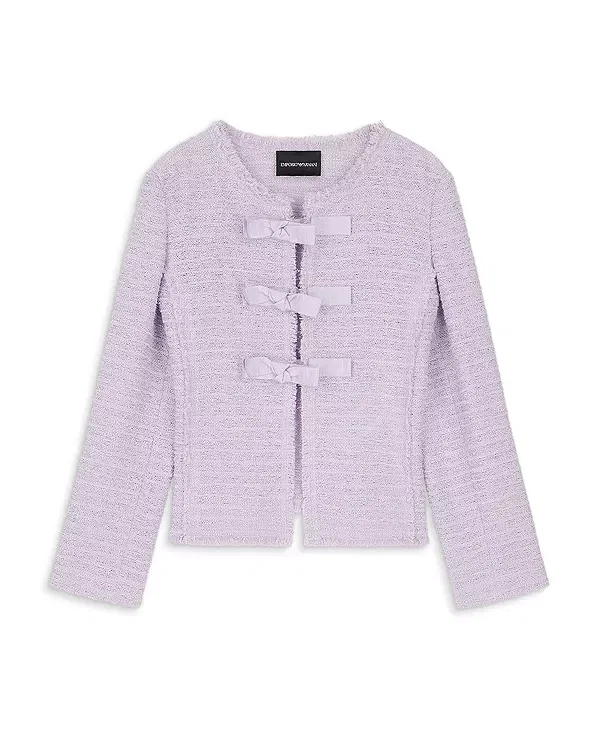 Женская куртка с фактурой Emporio Armani, Lilac — фото 4