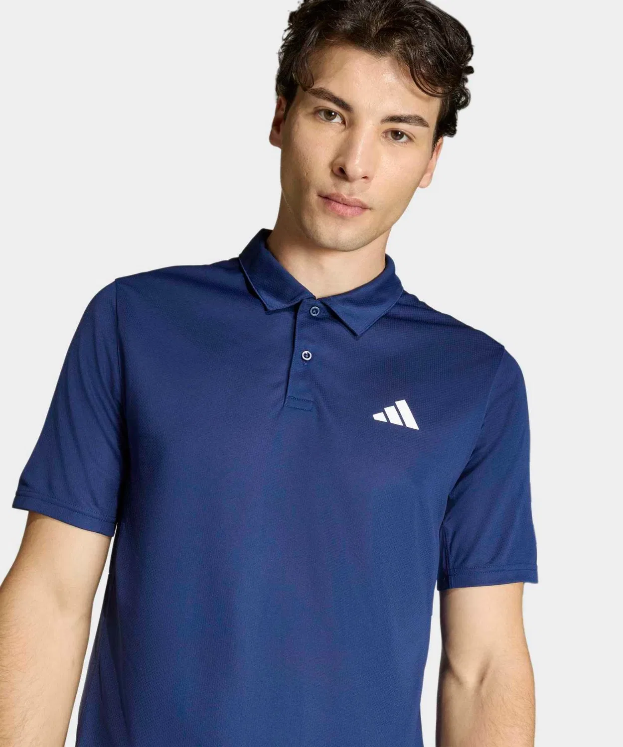 Мужская хлопковая футболка-поло с коротким рукавом Workout Essentials Base Adidas, Blue — фото 3