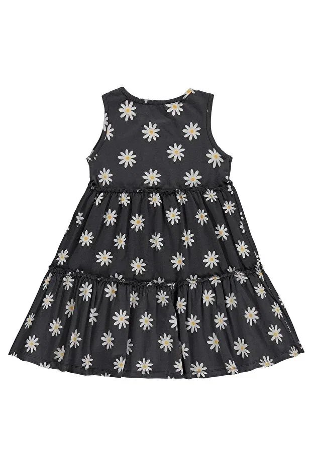 Детское платье для девочек с принтом Daisy patterned Civil Girls, Anthracite — фото 2