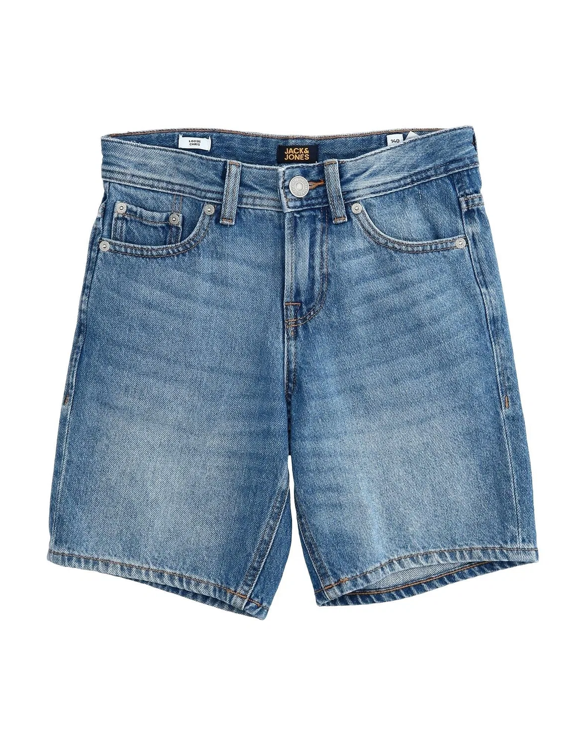 Детские джинсовые шорты для мальчиков с потертостями Jack & Jones, синий