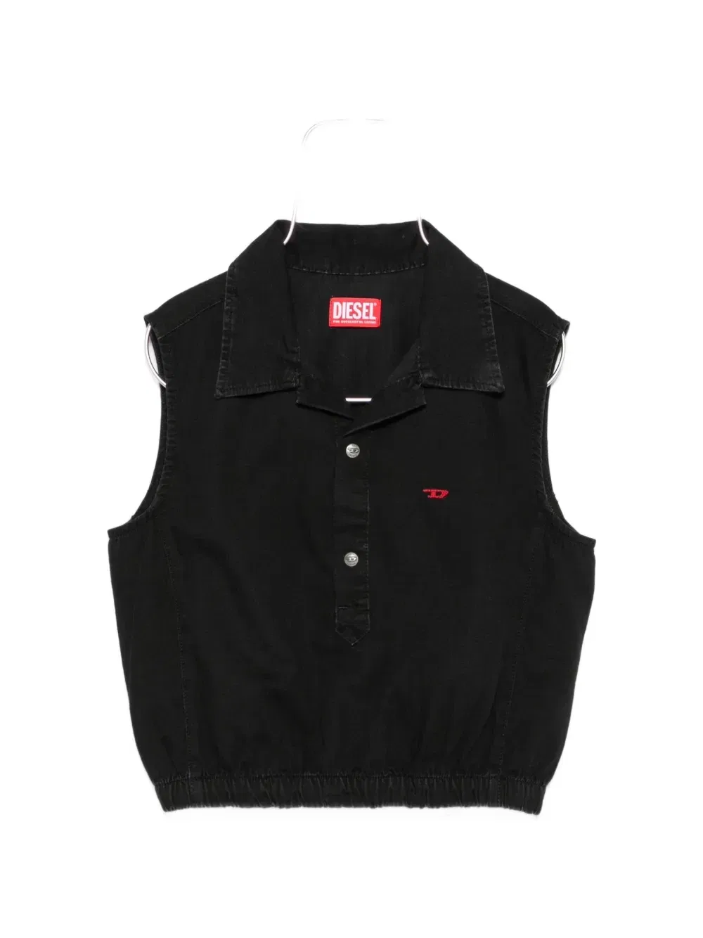 Укороченный топ без рукавов Diesel De-Drey, черный