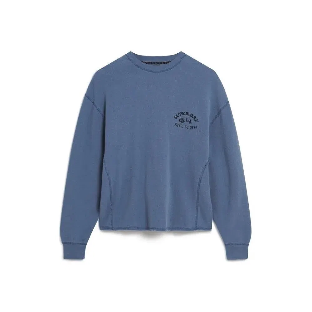 Женский свитшот с круглым вырезом Athletic Essentials Superdry, Blau