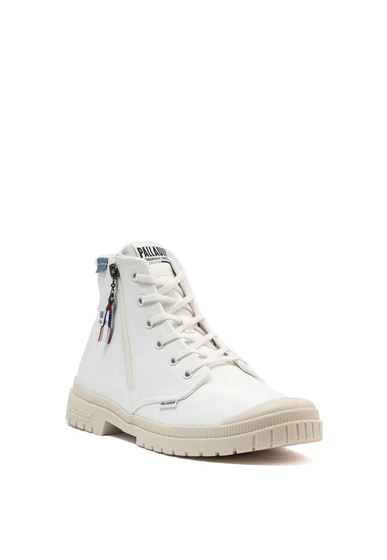Кроссовки высокие, с молнией, модель SP20 HI TECH OUTZIP, UNISEX Palladium, белый — фото 2