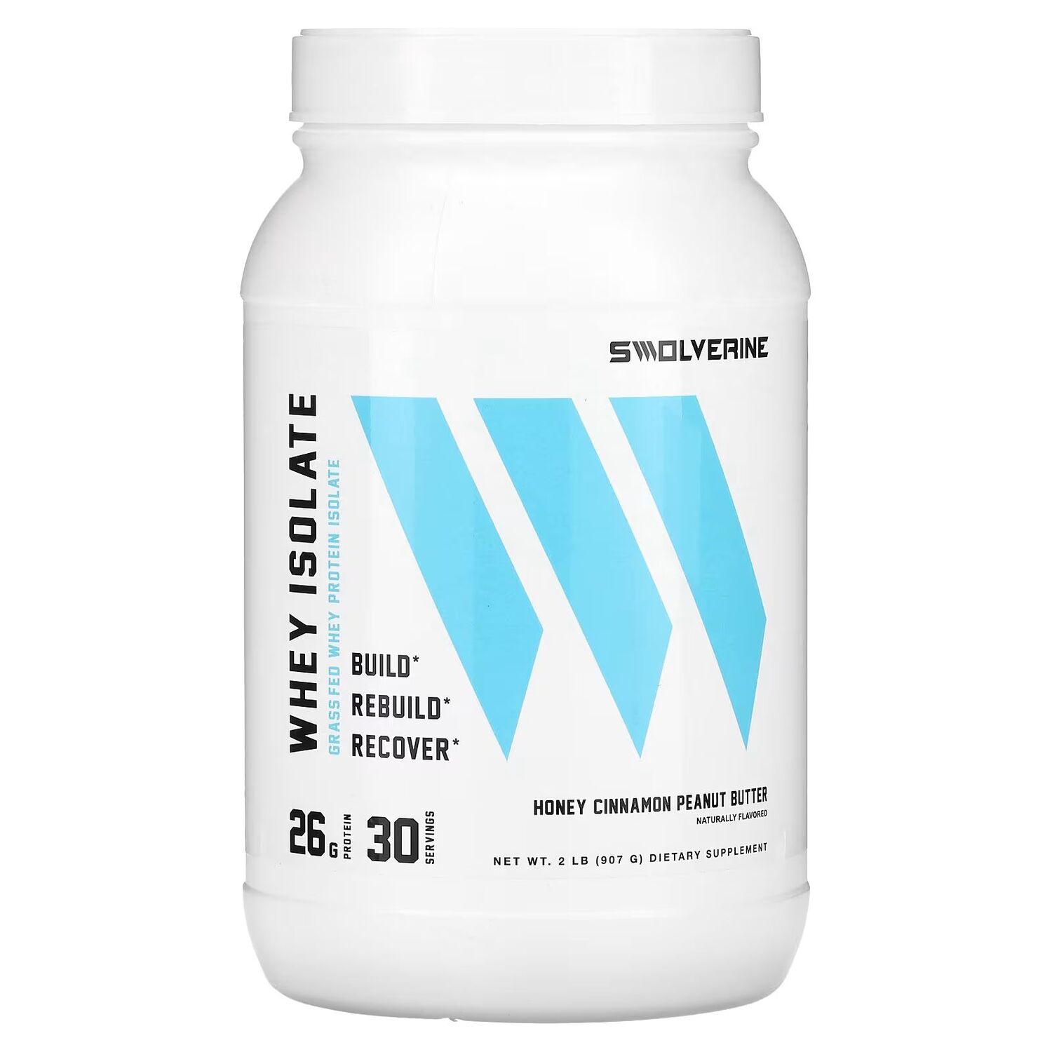 

Сывороточный изолят, арахисовое масло с медом и корицей, 2 фунта (907 г) Swolverine