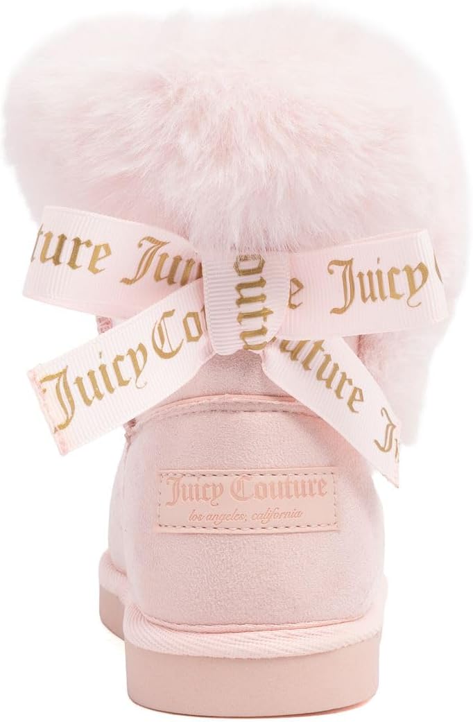 Зимние сапоги Juicy Couture для девочек, теплые с утеплителем, модные ботильоны средней высоты, наружные снежные сапожки для малышей, детей младшего и старшего возраста, Blush-Krazey — фото 3
