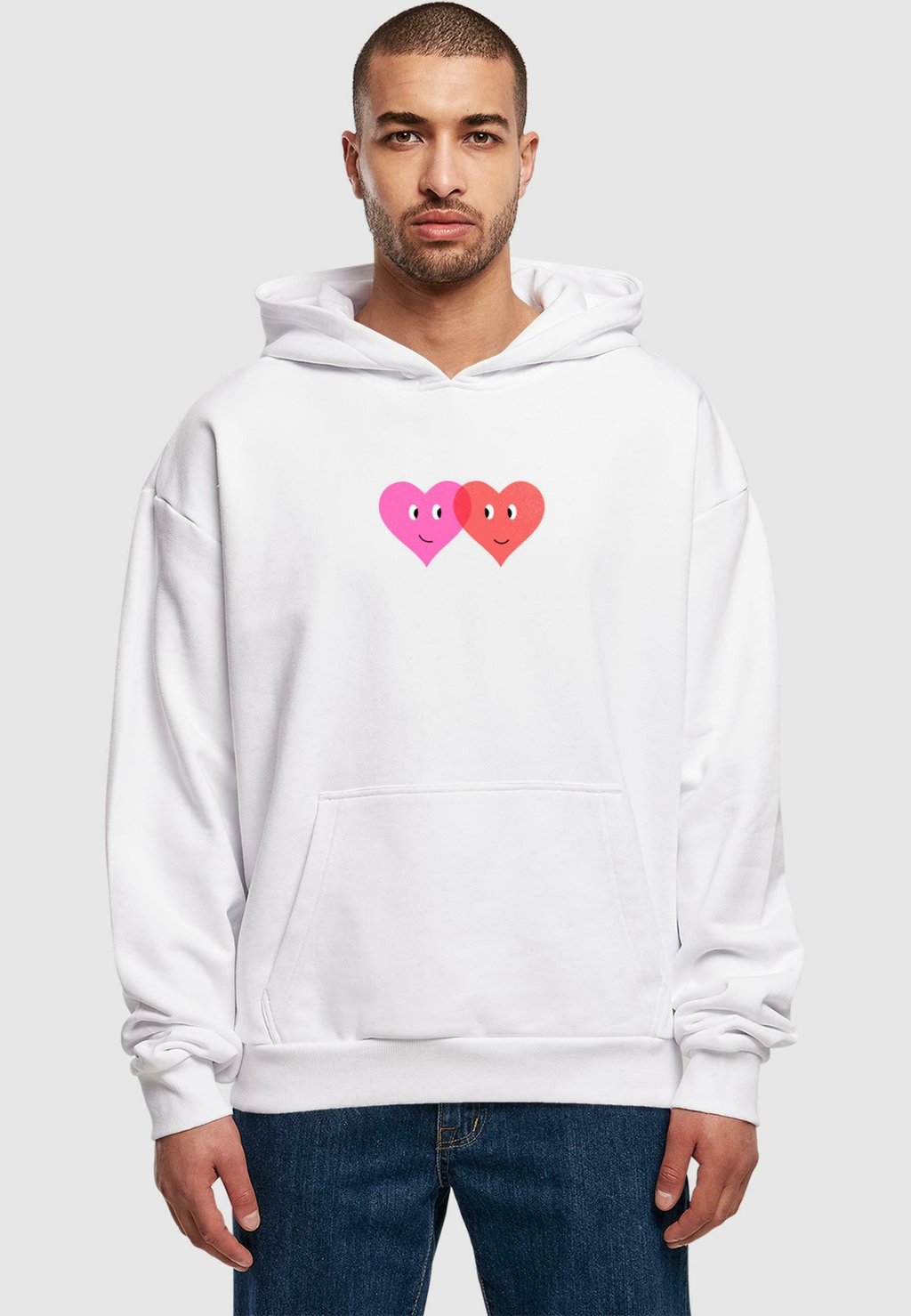

Толстовка с капюшоном HUGS LOVE TWO HEARTS ULTRA Merchcode, белый