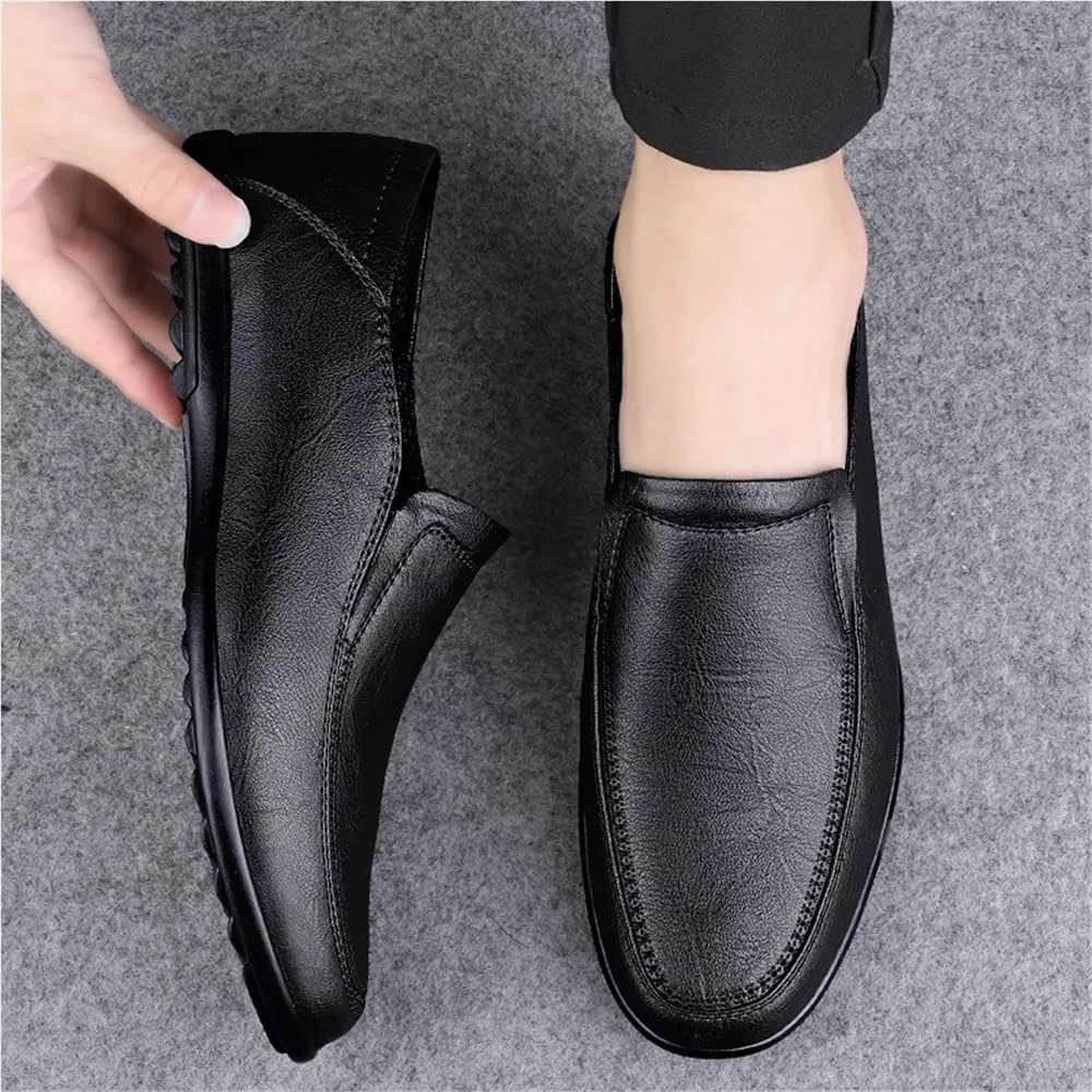 Лоферы кожаные Slip-On Vintage, Black HBNCFTI — фото 2