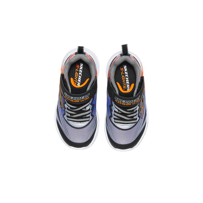 Skechers Kids Скользостойкие износостойкие низкие детские ботинки Black Silver Infant And Toddler — фото 4