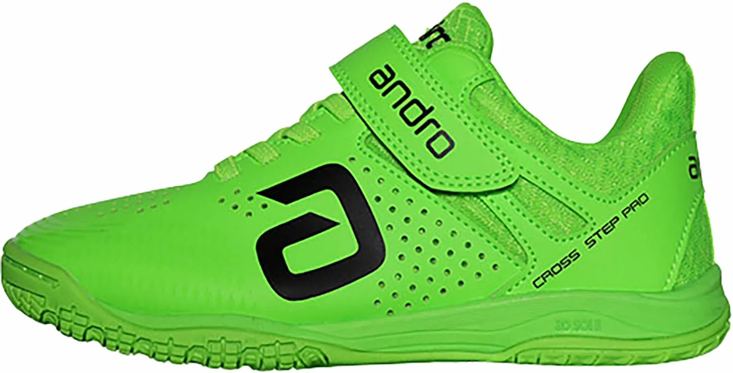 Детские кроссовки для настольного тенниса Andro Cross Step Pro Jr., Neon Green