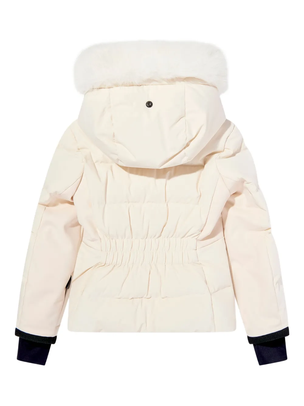 Стеганая куртка с мехом MONCLER GRENOBLE KIDS, белый — фото 2