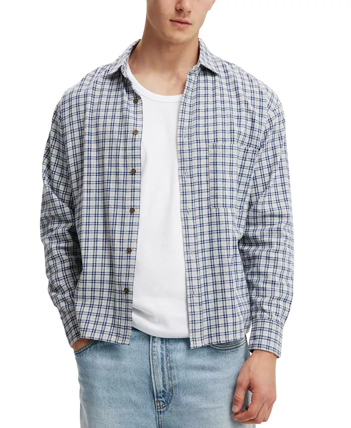 

Мужская рубашка Tribeca с длинным рукавом COTTON ON, синий