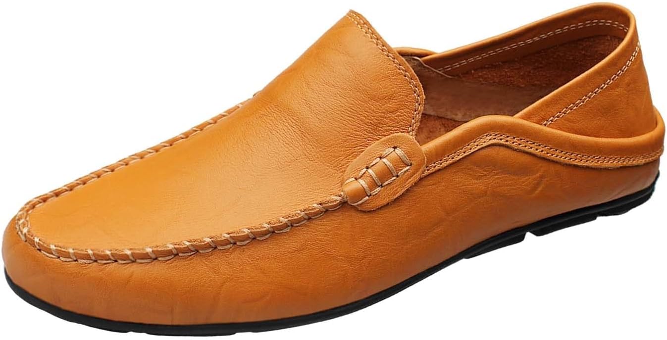 

Мужские повседневные слипоны-лоферы Легкие кроссовки Удобная обувь для ходьбы и работы Водонепроницаемые модные кроссовки Generic, желтый