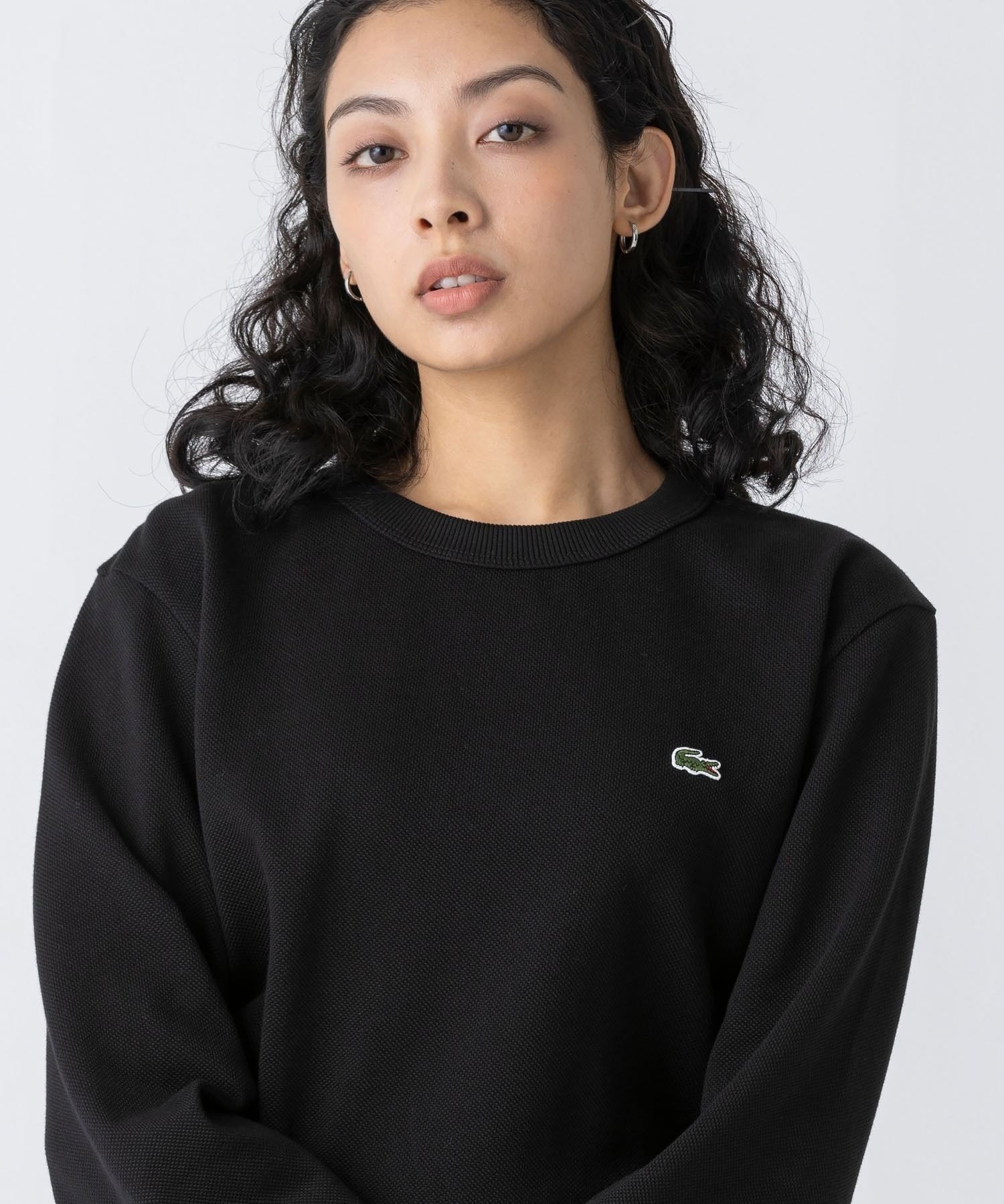 Футболка LACOSTE Classic Pique Long Sleeve, Черная — фото 2