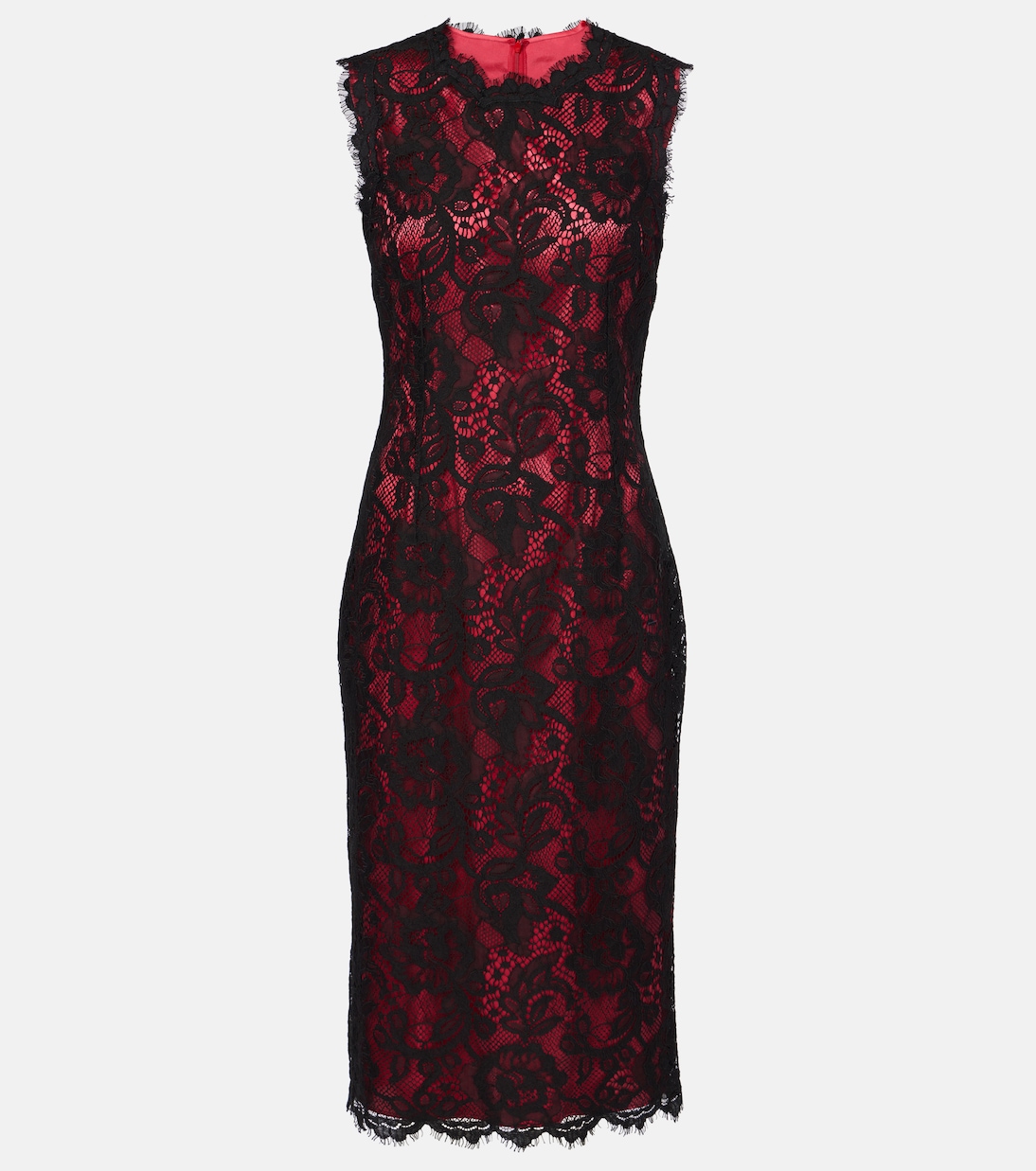 

Платье миди из хлопкового кружева Dolce&Gabbana, Nero