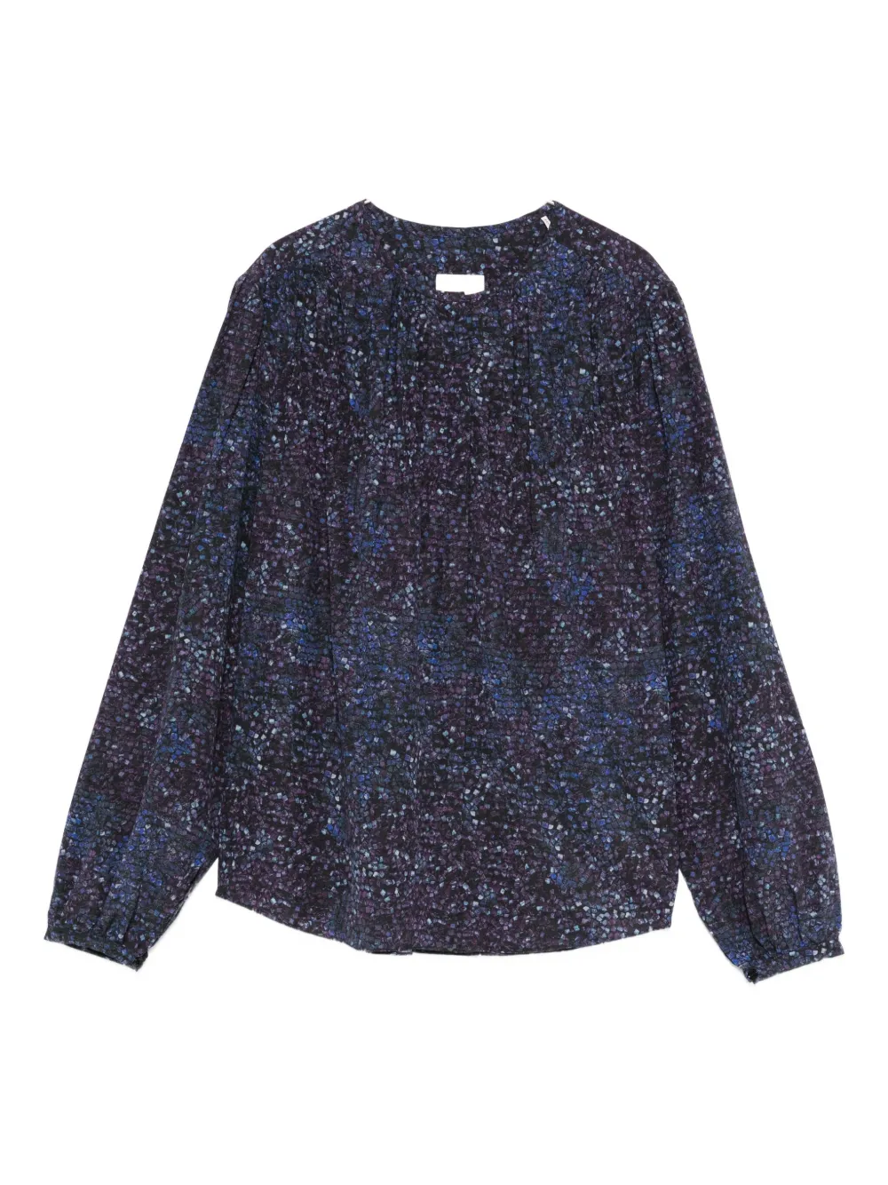 

Блузка в крапинку с плиссировкой ISABEL MARANT, синий