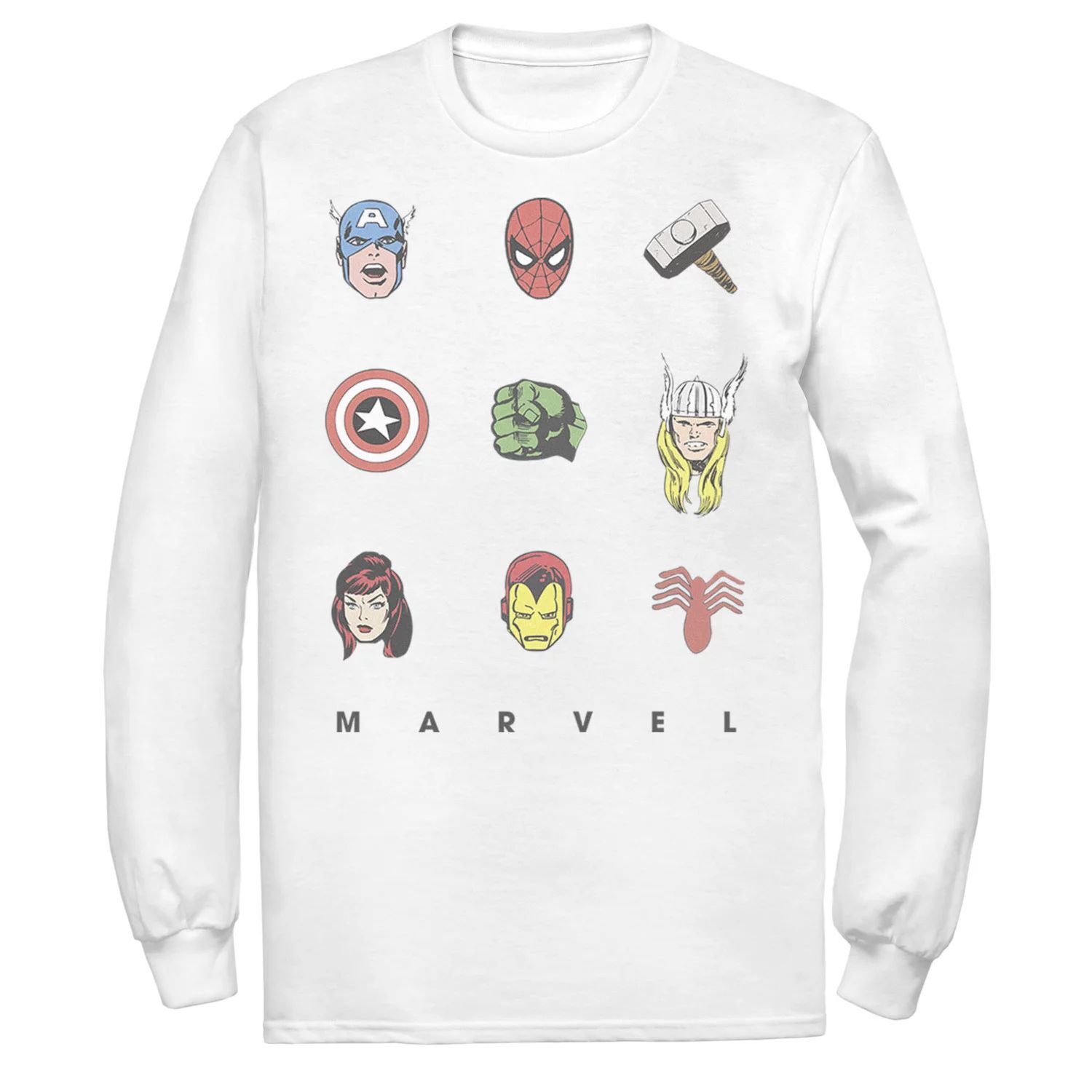 

Мужская футболка с ретро-символами Marvel Avengers Licensed Character