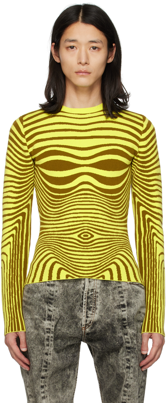 

Зеленый свитер с эффектом морфинга тела Jean Paul Gaultier