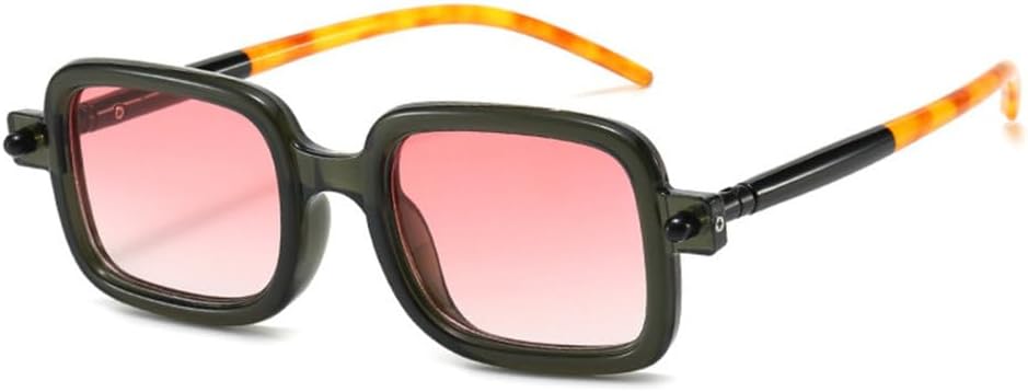 

Модные квадратные солнцезащитные очки для женщин, защита от УФ-излучения UV400, винтажные заклепки, мужские панк-очки, прозрачные градиентные солнцезащитные очки generic, Grey Pink