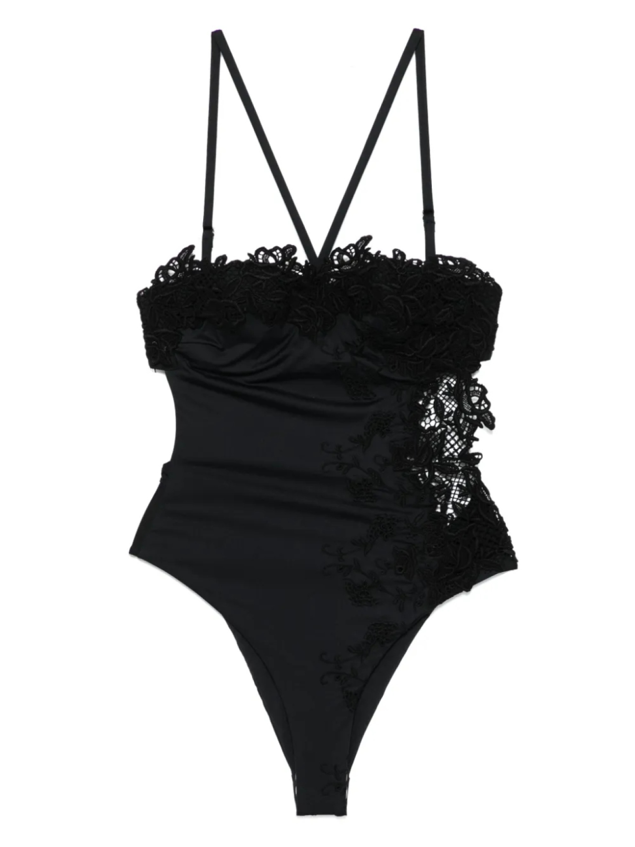 

Вышитый купальник Ermanno Scervino, черный