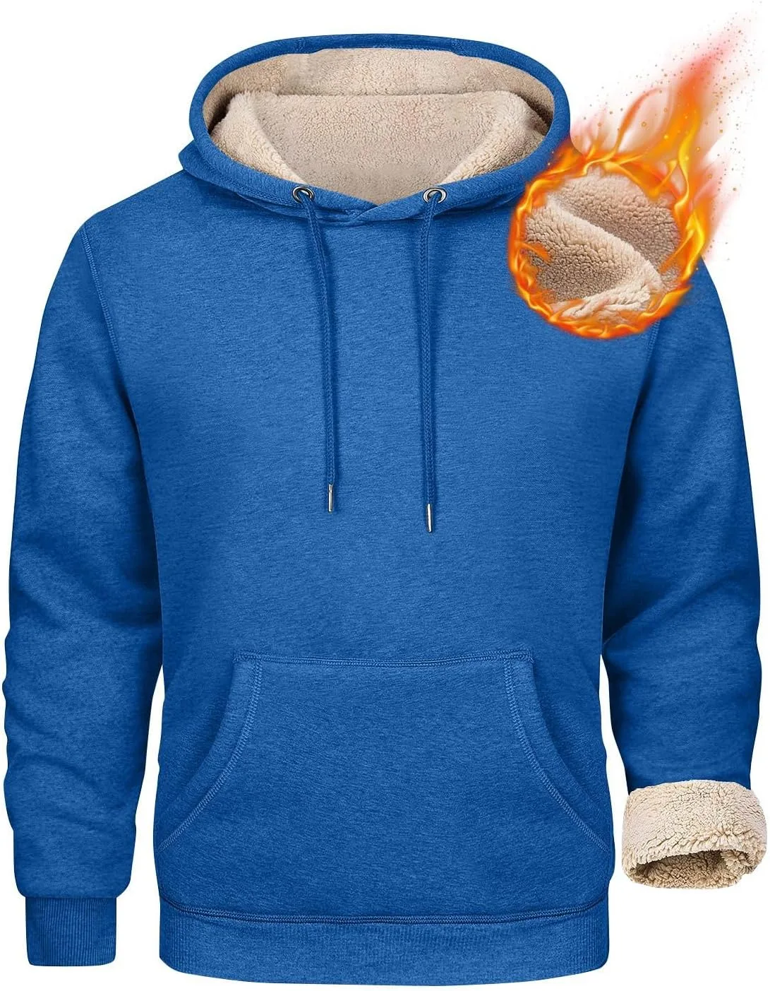 Толстовка с капюшоном для мужчин Sherpa Fleece Lined с карманами — фото 4