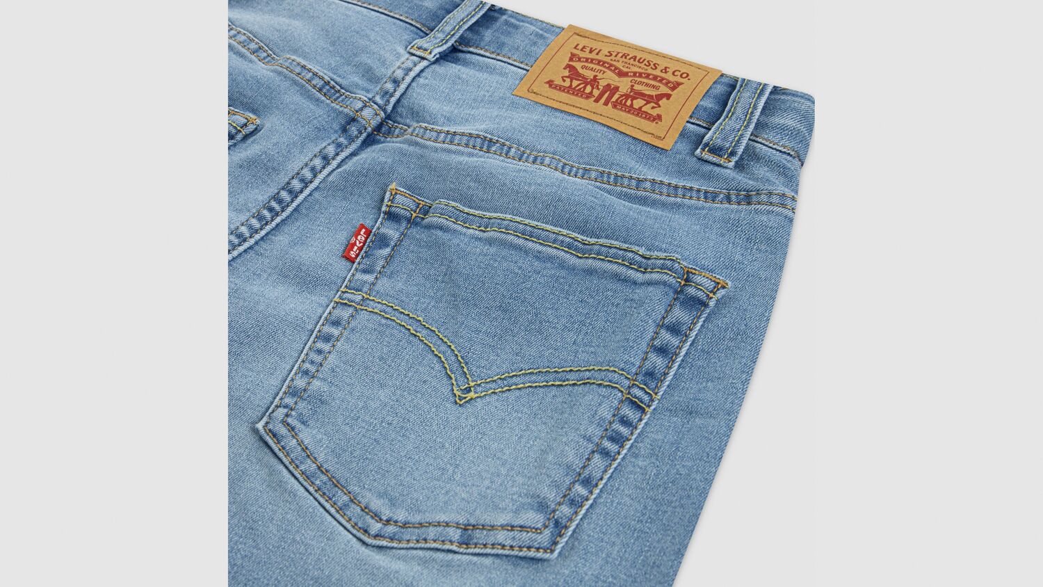 Джинсы свободного кроя Taper Move для мальчиков 8-20 лет Levi's, Basil Sky Without Destruction - Medium Wash — фото 4