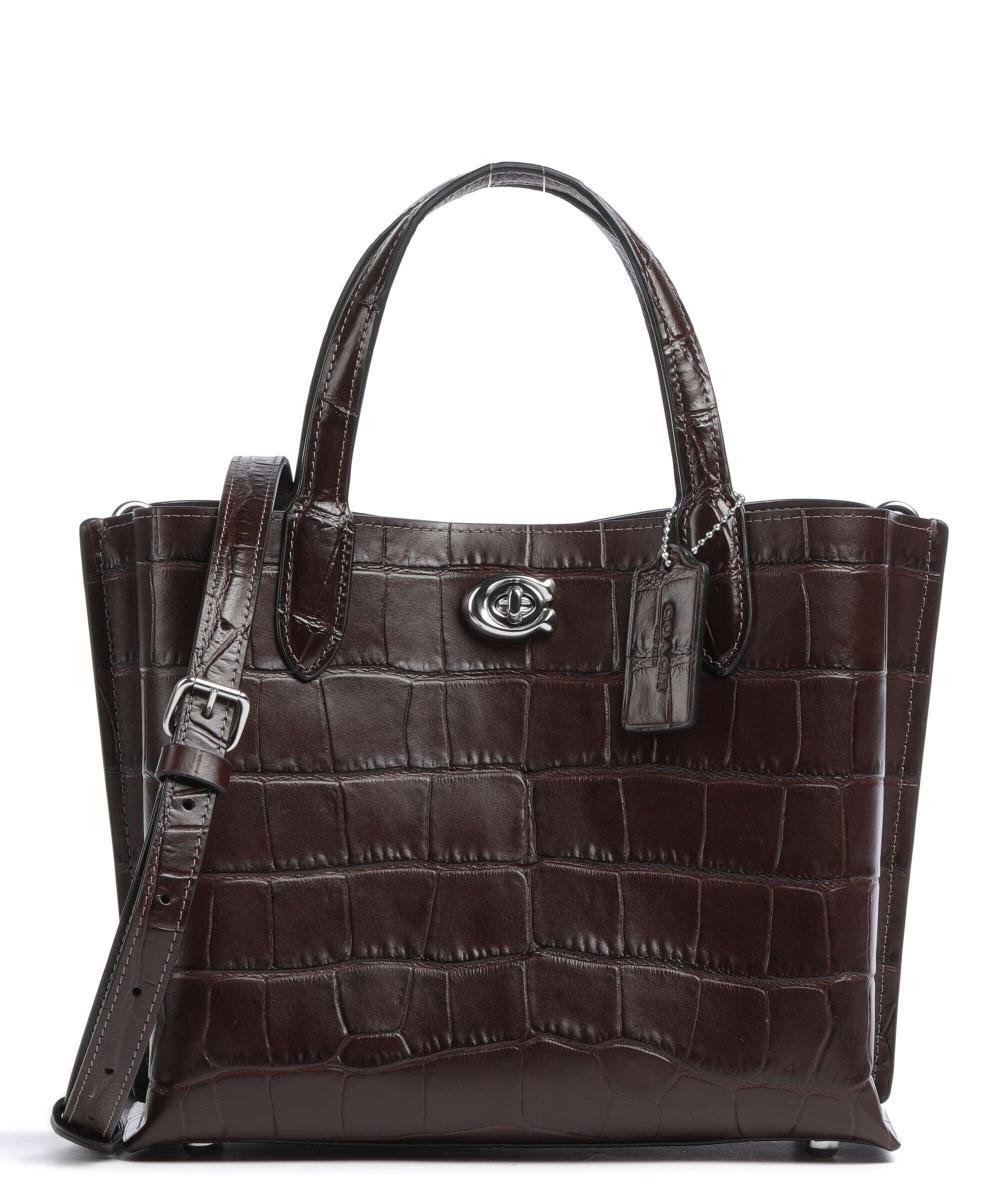 

Сумочка Willow из тисненой кожи Coach, коричневый