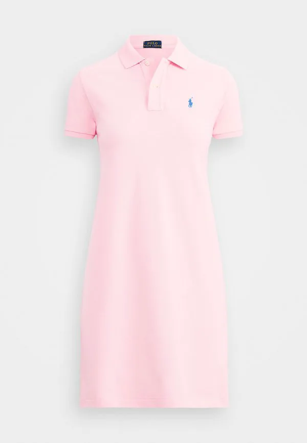 Платье-Поло из хлопковой сетки, повседневное платье Polo Ralph Lauren, Carmel Pink