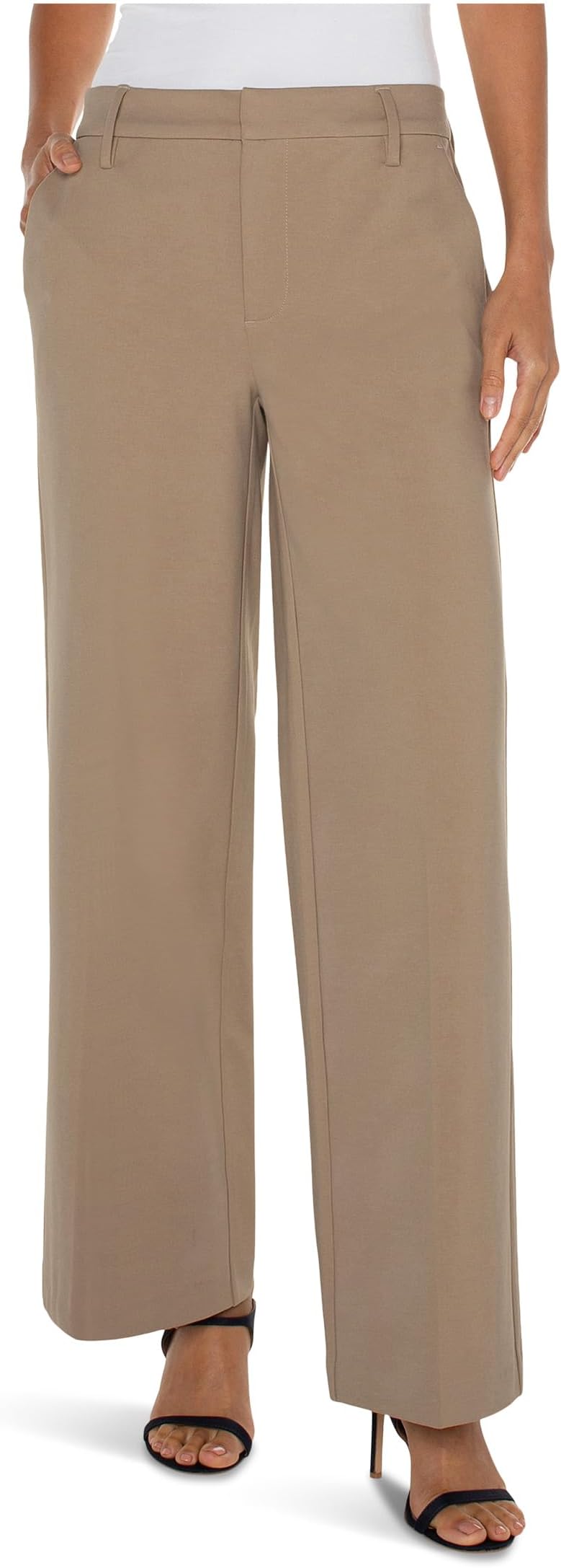 

Брюки Liverpool Los Angeles Kelsey Mid-rise Wide Leg Trousers, Palo Santo
