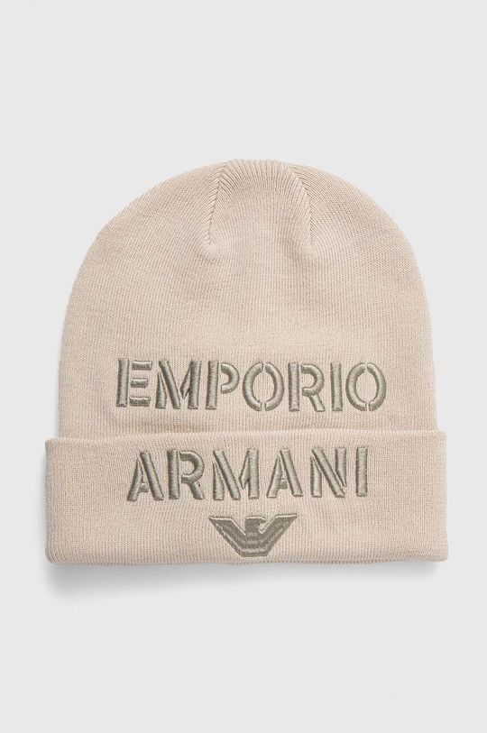 

Детская шапка Emporio Armani из смесовой шерсти., бежевый