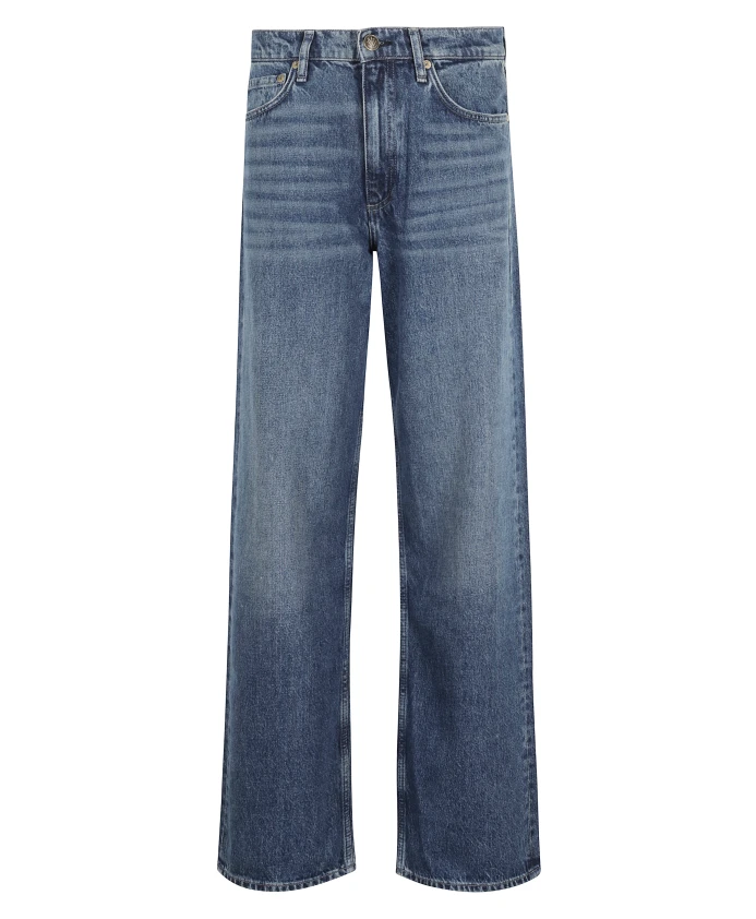 

Джинсы прямого кроя с высокой посадкой, свободного кроя, синего цвета. Rag & Bone, синий