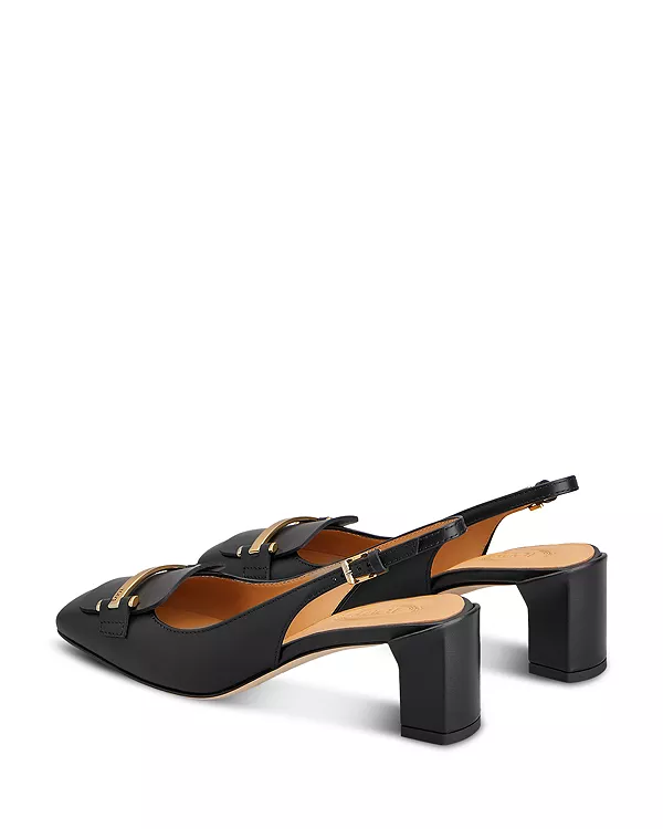 Женские туфли-лодочки с открытой пяткой Tod'S, черный — фото 4