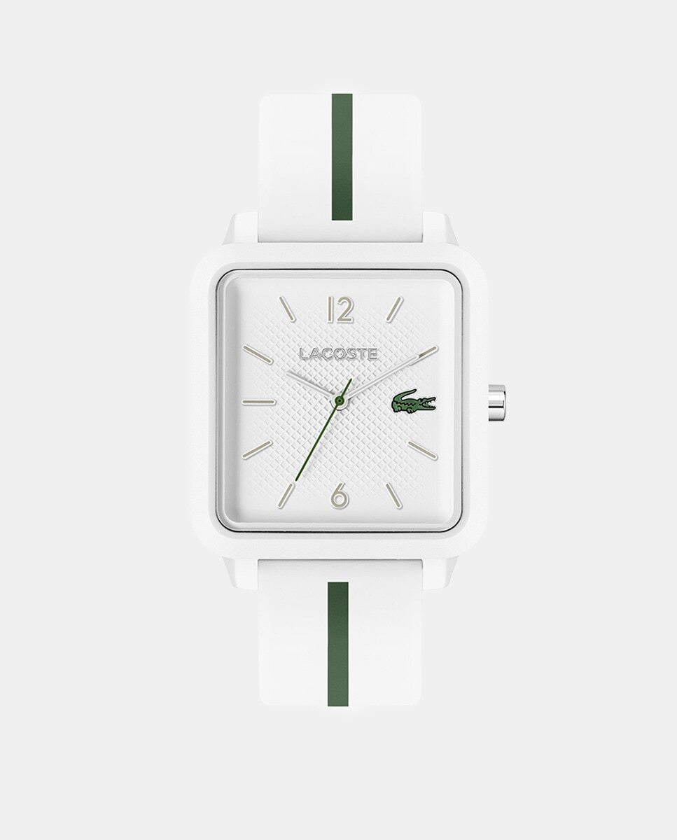 

Lacoste Studio 2011251 зеленые силиконовые мужские часы Lacoste, белый