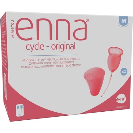Менструальные чаши Enna Cycle, размер M, с аппликатором и стерилизатором – упаковка из 2 шт. — фото 2