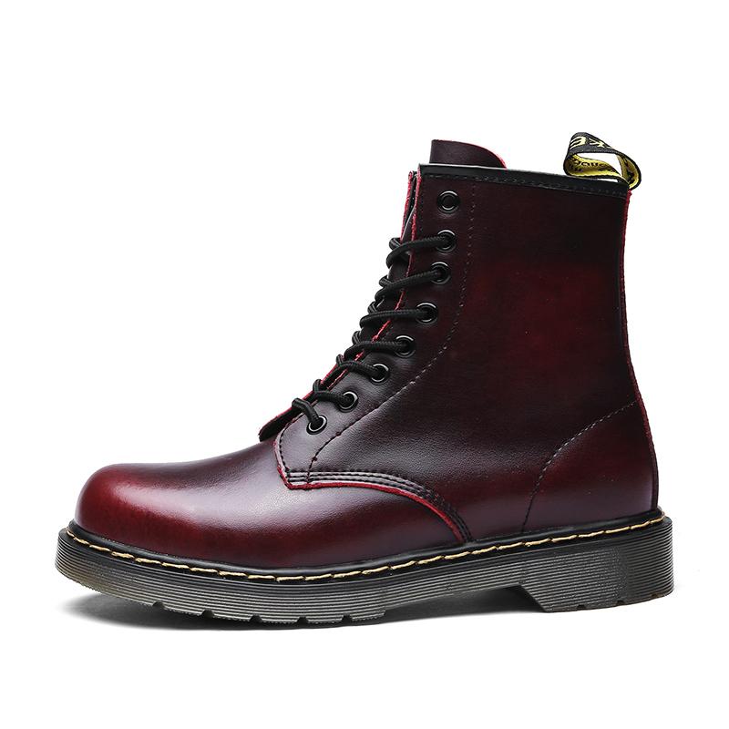 

Eminu Короткие полусапоги мартин мужские бордовые, цвет Burgundy