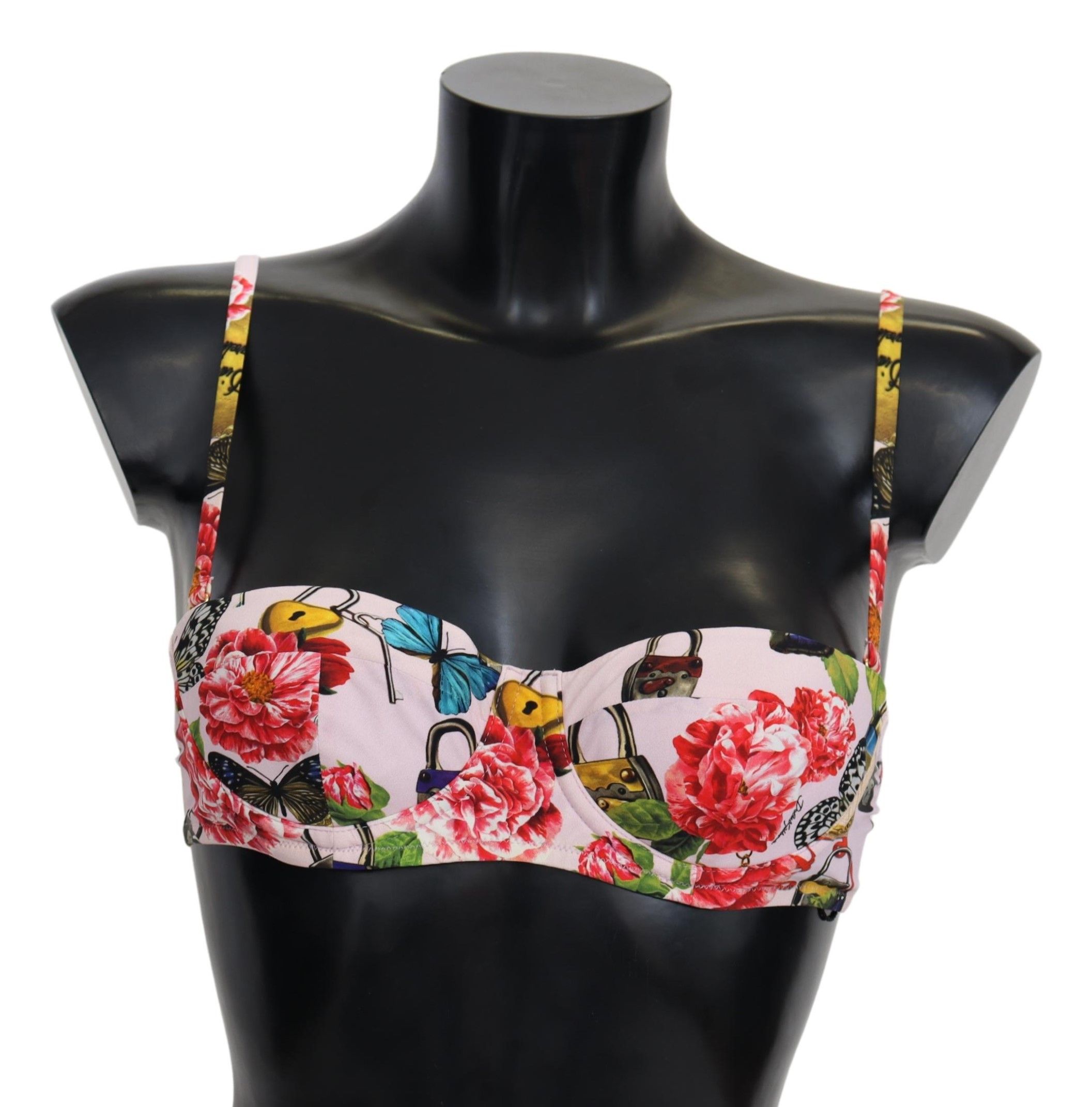 

Яркий цветочный верх бикини - легкий и эластичный Dolce & Gabbana, мультиколор