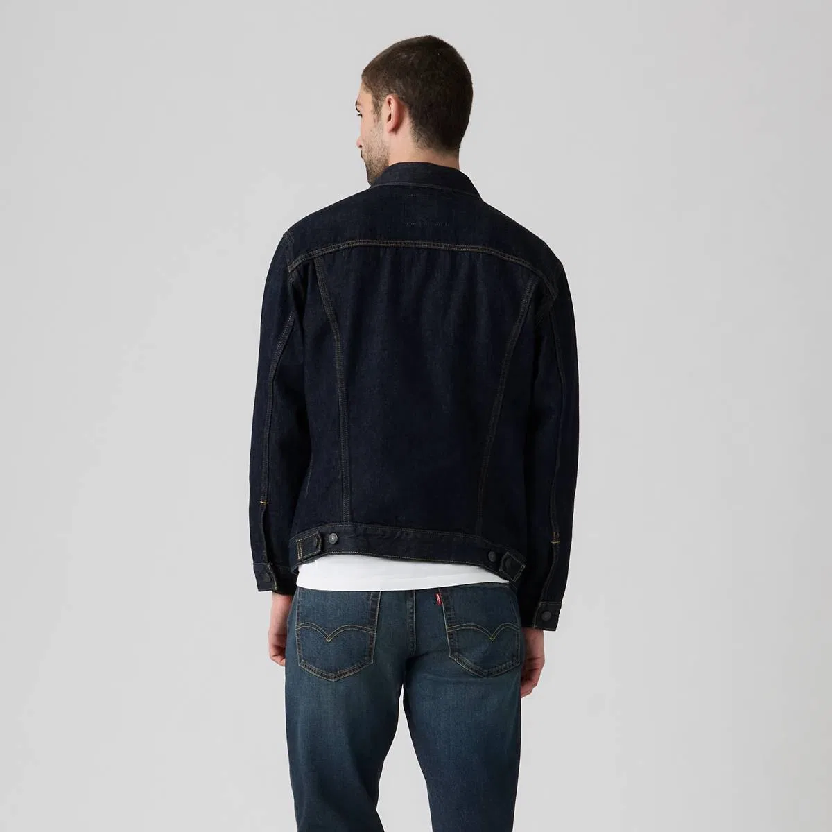 Свободная куртка дальнобойщика Levi's, Rinse It Out - Dark Wash — фото 4