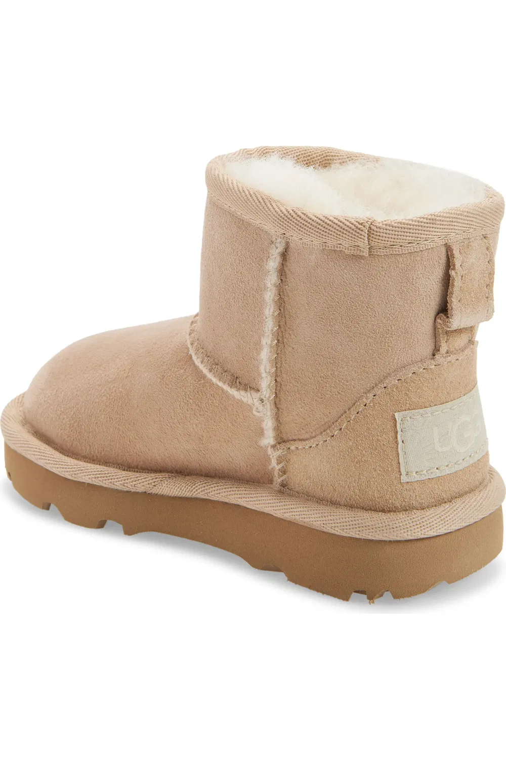 Детские ботинки на плоской подошве Classic Mini II UGG, Sand — фото 2