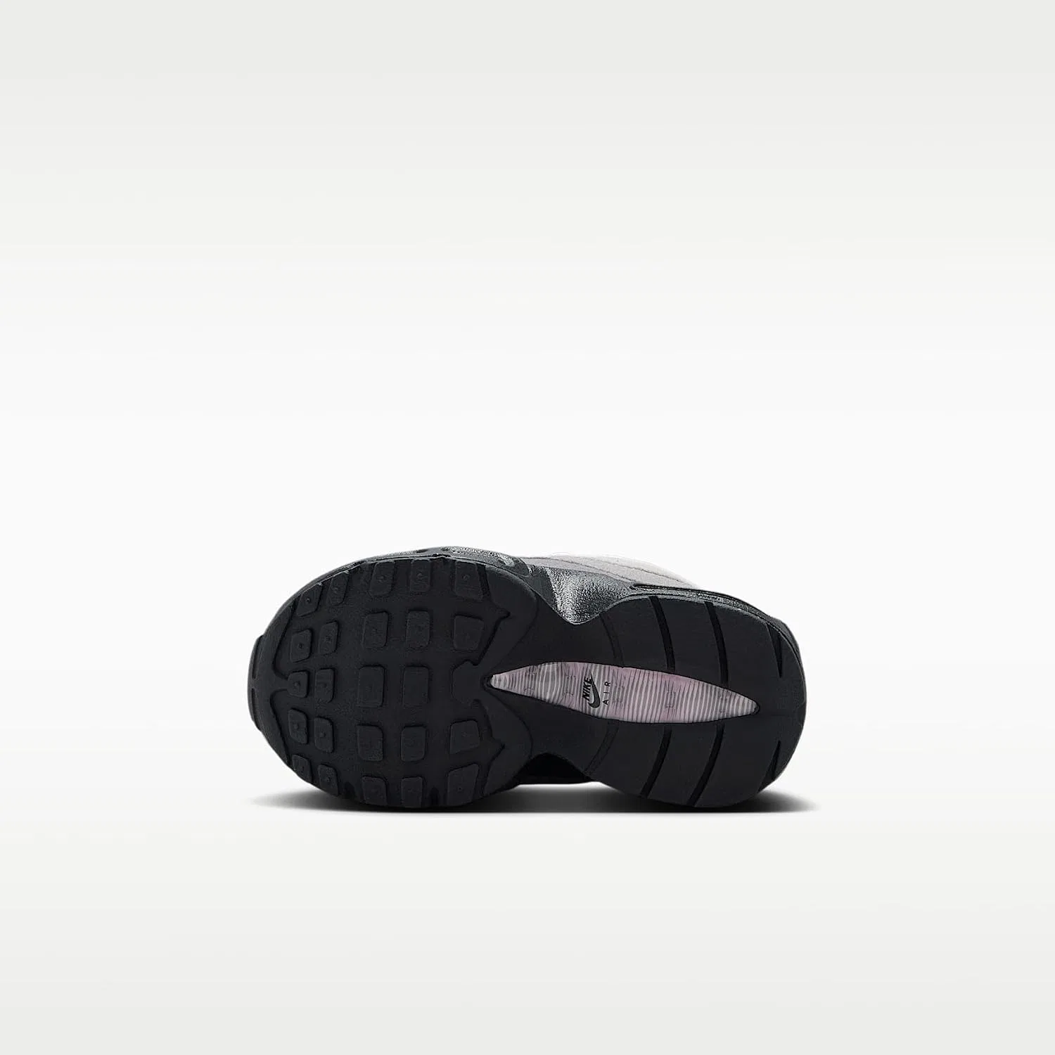 Детские кроссовки для мальчиков Little Max '95 Nike, Black/White/Medium Gray/Pink Foam — фото 2
