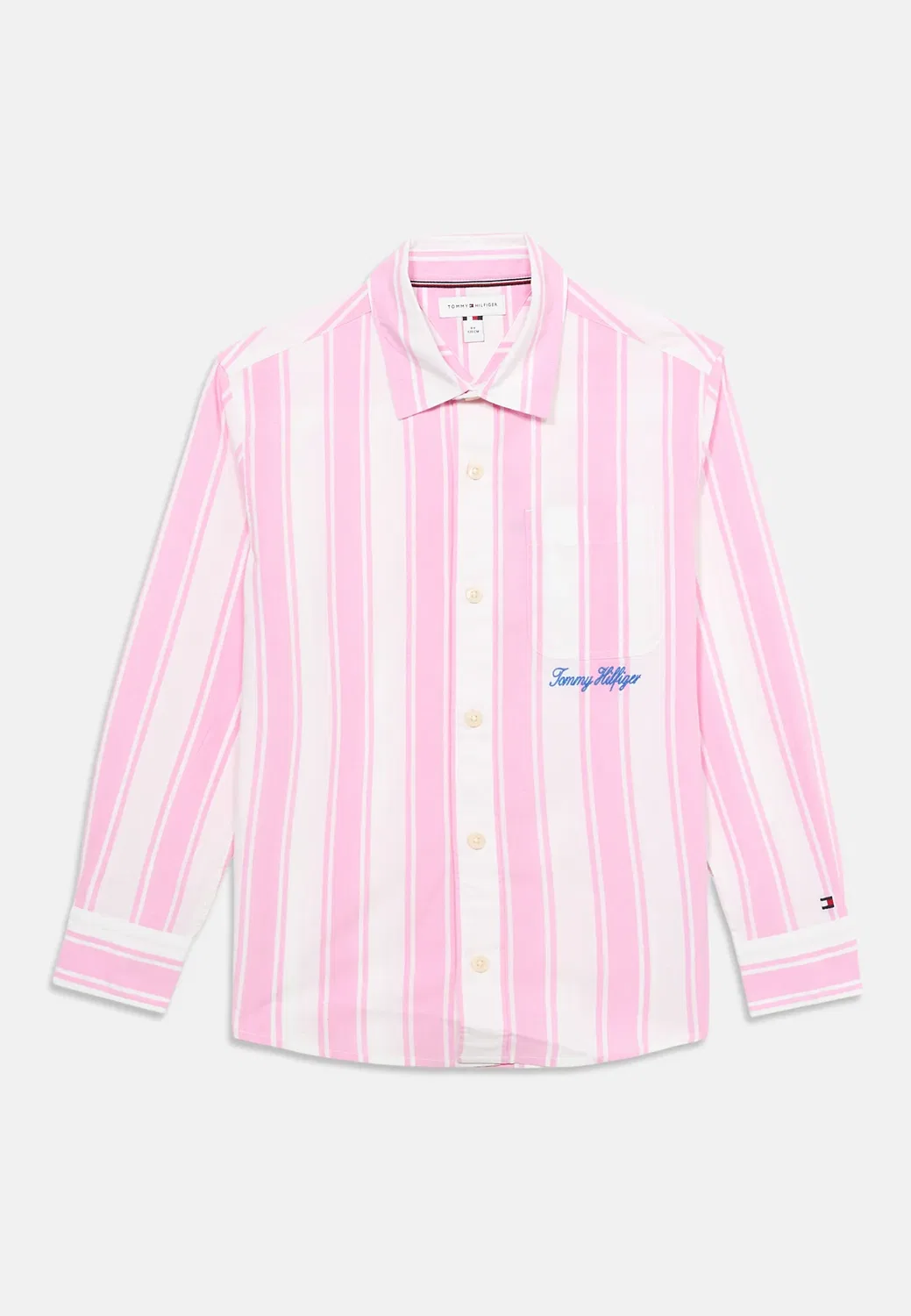 Блузка унисекс в графическую полоску на пуговицах Tommy Hilfiger, Pink
