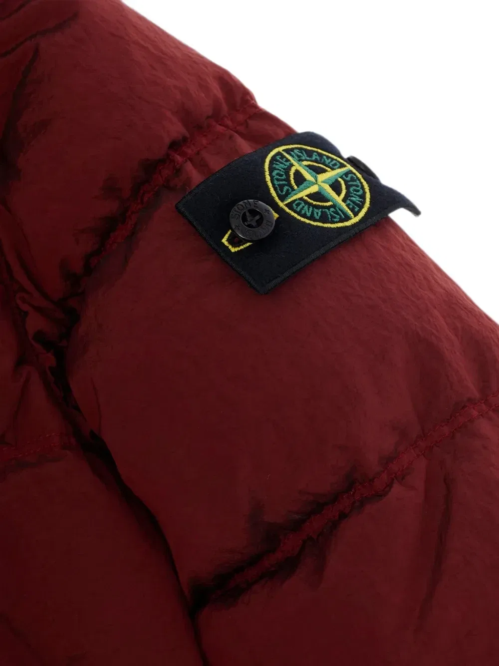 Пальто с подкладкой и нашивкой-логотипом Stone Island Junior, красный — фото 3