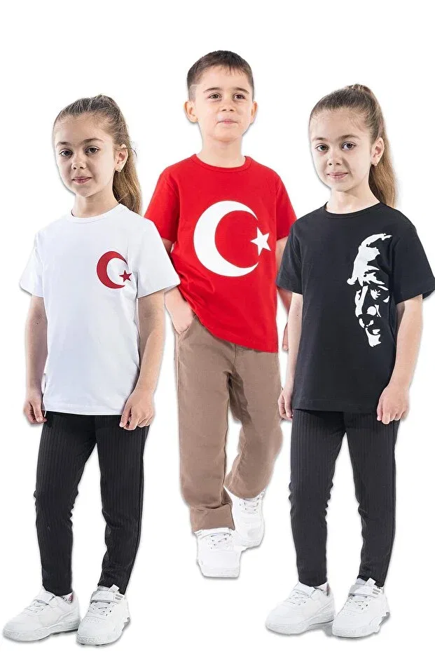 Детская футболка с принтом Trend Baby Kids, Red White Black