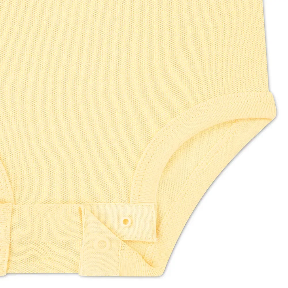 Детское боди для девочек с коротким рукавом Lacoste, Yellow — фото 4