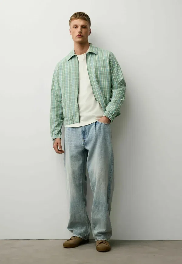 Брюки из 100% хлопка, Baggy fit - lightweight jeans, Next, Light blue, светло-голубой — фото 2
