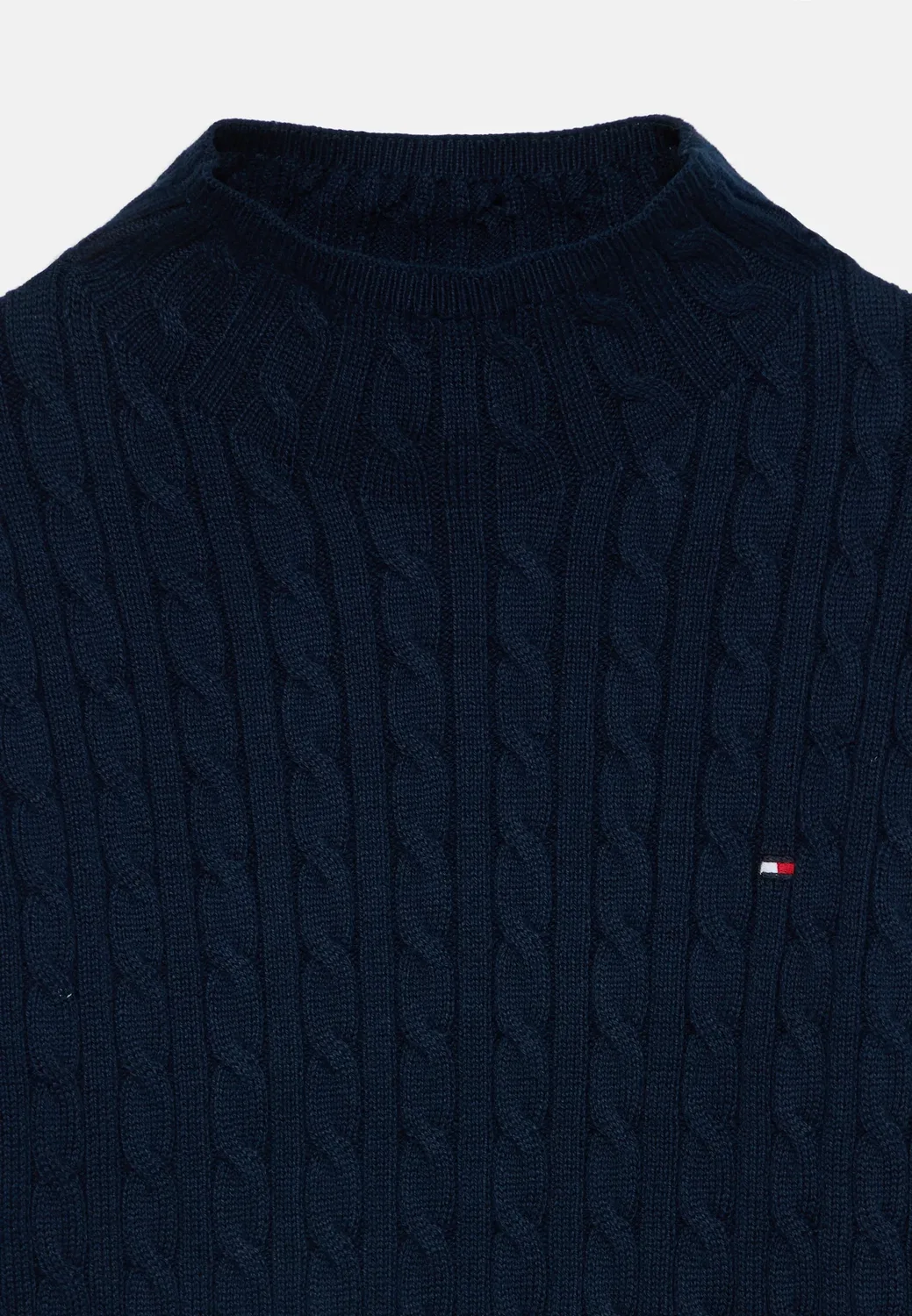Свитер с высоким воротником и косами Tommy Hilfiger, Dark Blue — фото 3