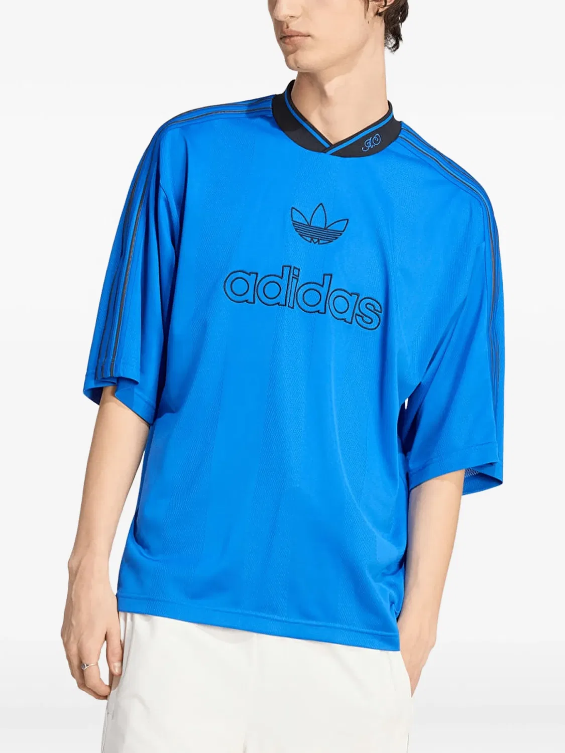 Футболка с логотипом, синяя Adidas, синий
