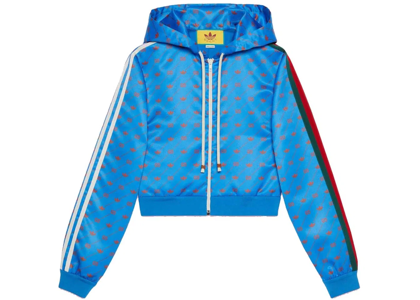 Женская куртка с принтом Gucci x Adidas Zip Jacket Gucci, Blue
