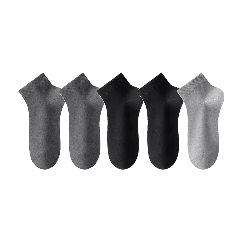 Детские носки-невидимки с принтом, комплект из 6 пар, MADALLO, Dark Gray 2+Black 2+Light Gray